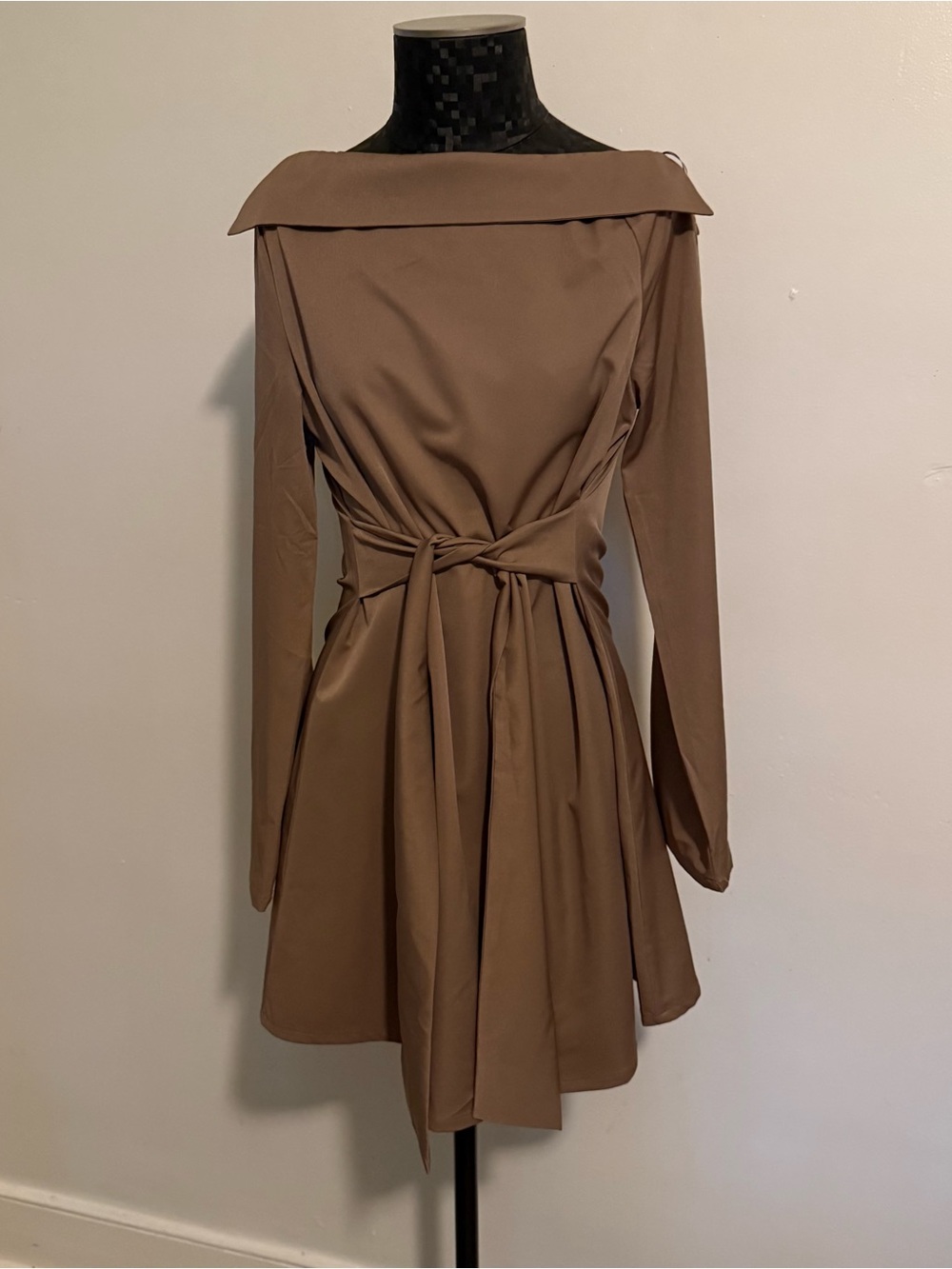 Loveriche Brown Trench Coat Dress